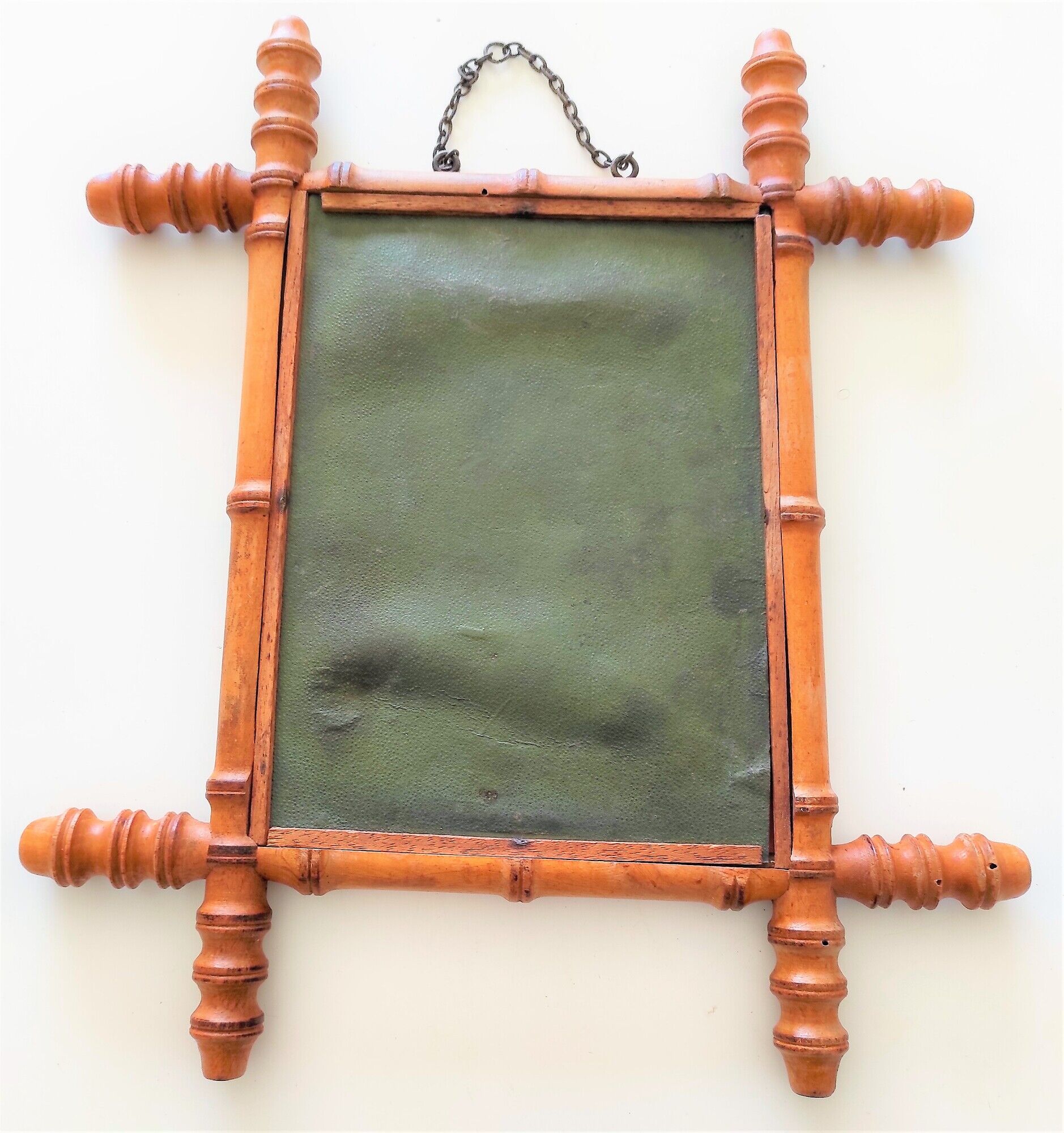 Former miroir says of barbier annee 30/50 bois style bambou true period 35x45cm