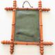 Former miroir says of barbier annee 30/50 bois style bambou true period 35x45cm