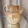 Pitcher with roosters in sandstone from the denbac manufacture