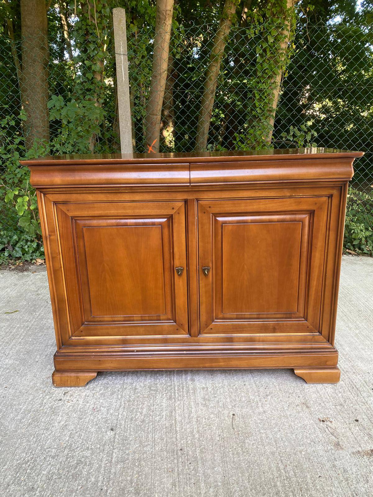 Vintage Louis Philippe solid oak sideboard, 20th century