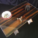 Coffee table in ebony from the 40s/50s