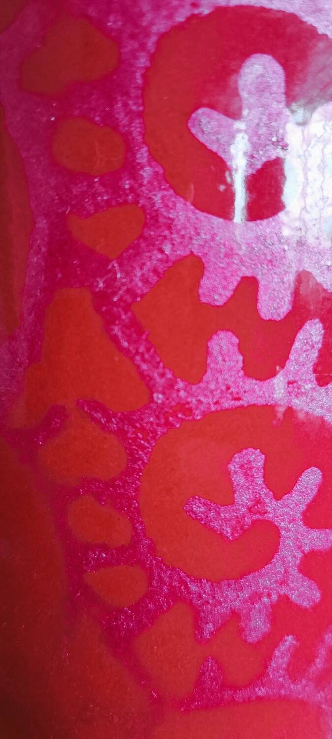 Fuchsia pink ceramic vase Scheurich made in Germany.