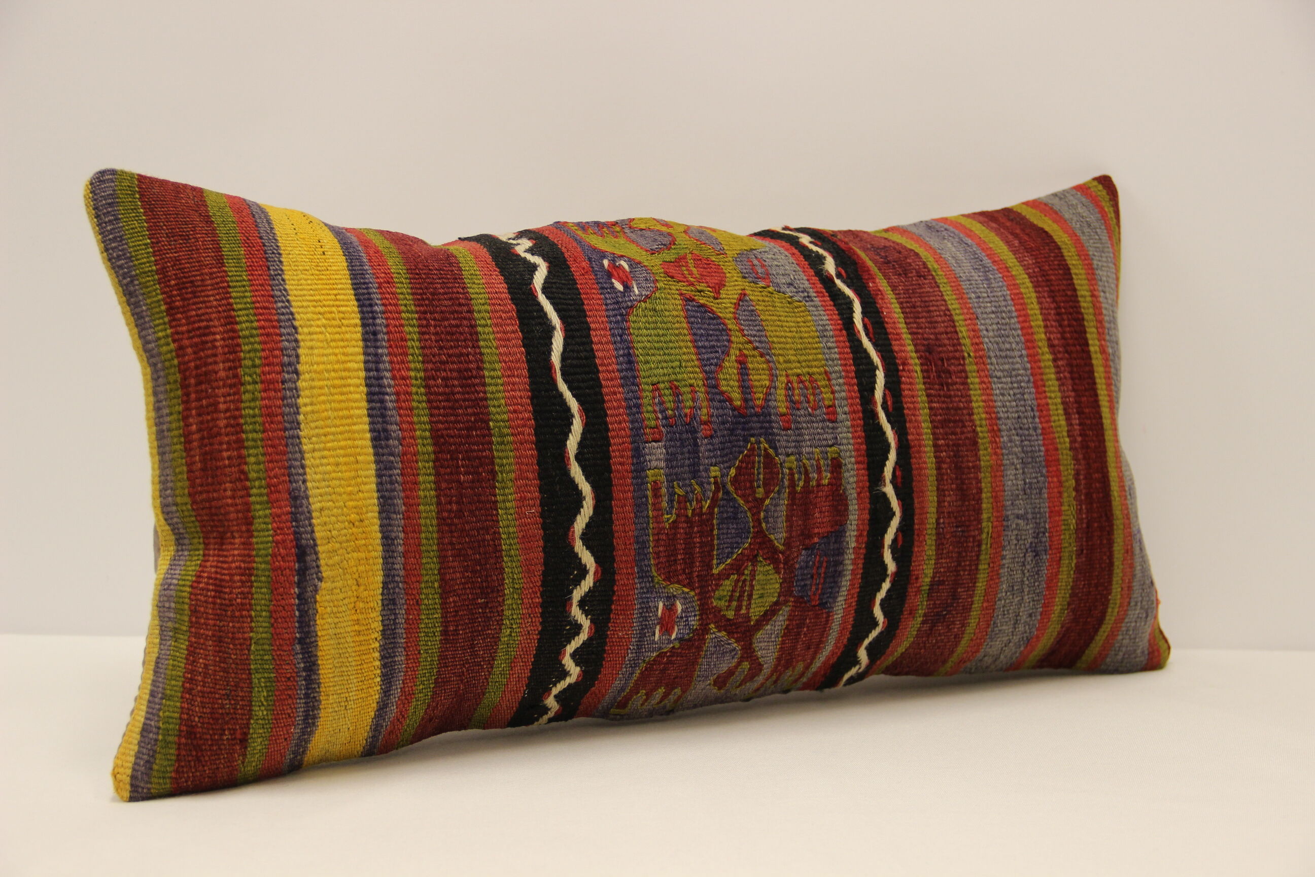 Housse coussin vintage 30x60 cm kilim