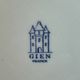 Soup tureen in gien earthenware & its dish, dauphin model delft blue and