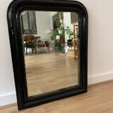 Miroir Louis Philippe noir ancien - 68x53cm