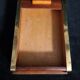 Art deco cigar box with sliding lid and brass finishes