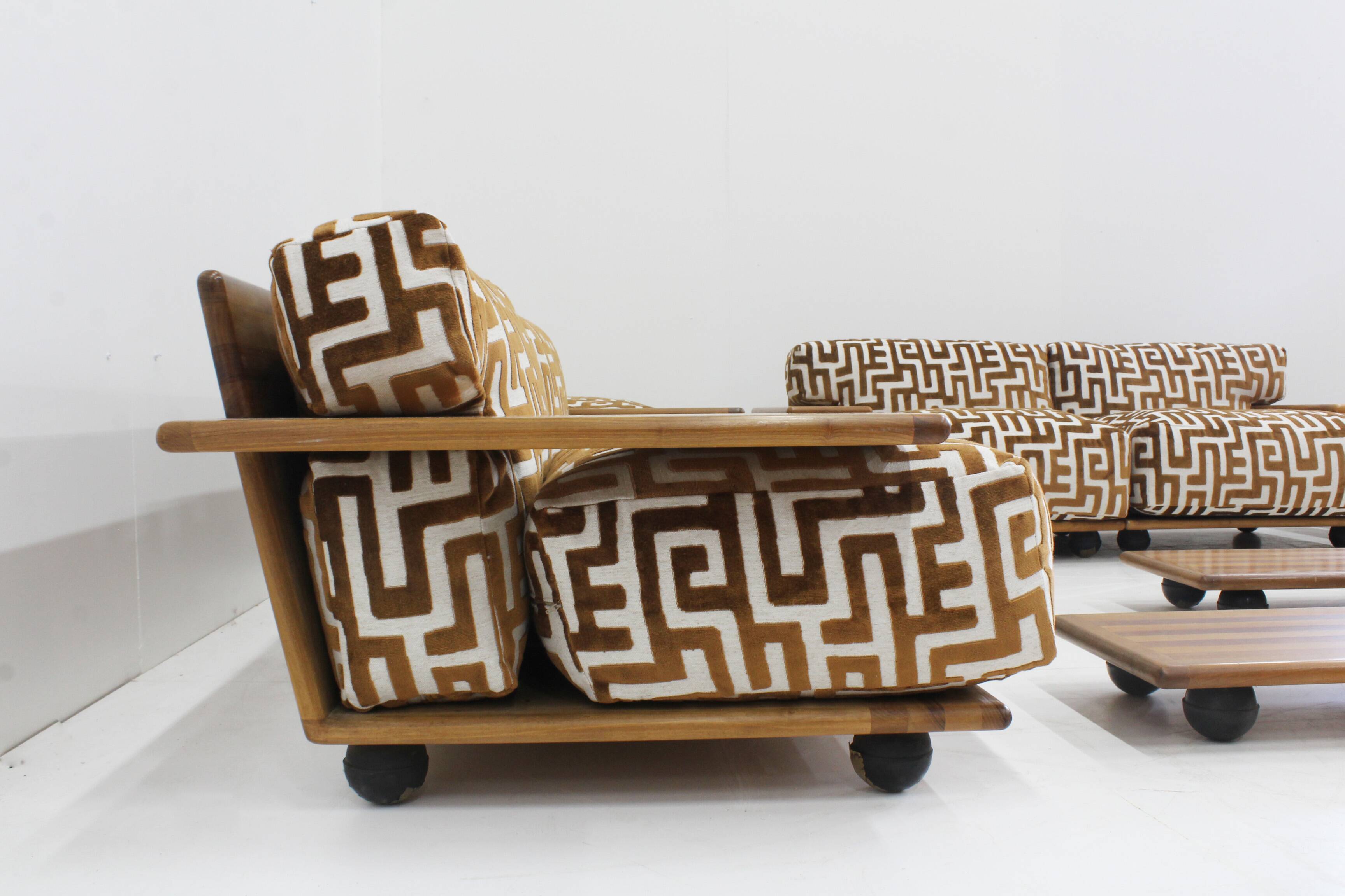 Pianura sofa set by Mario Bellini for Cassina, 1970s, Set of 10