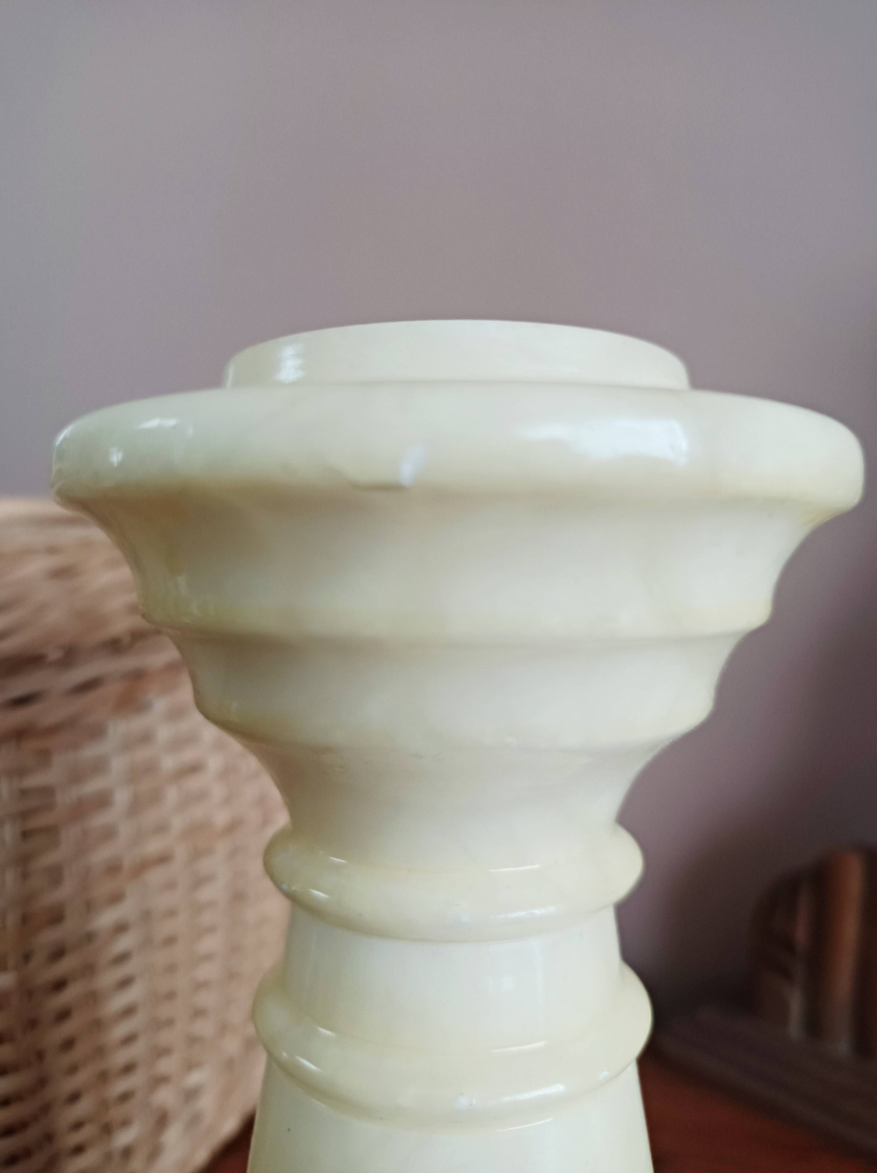 Alabaster candlestick