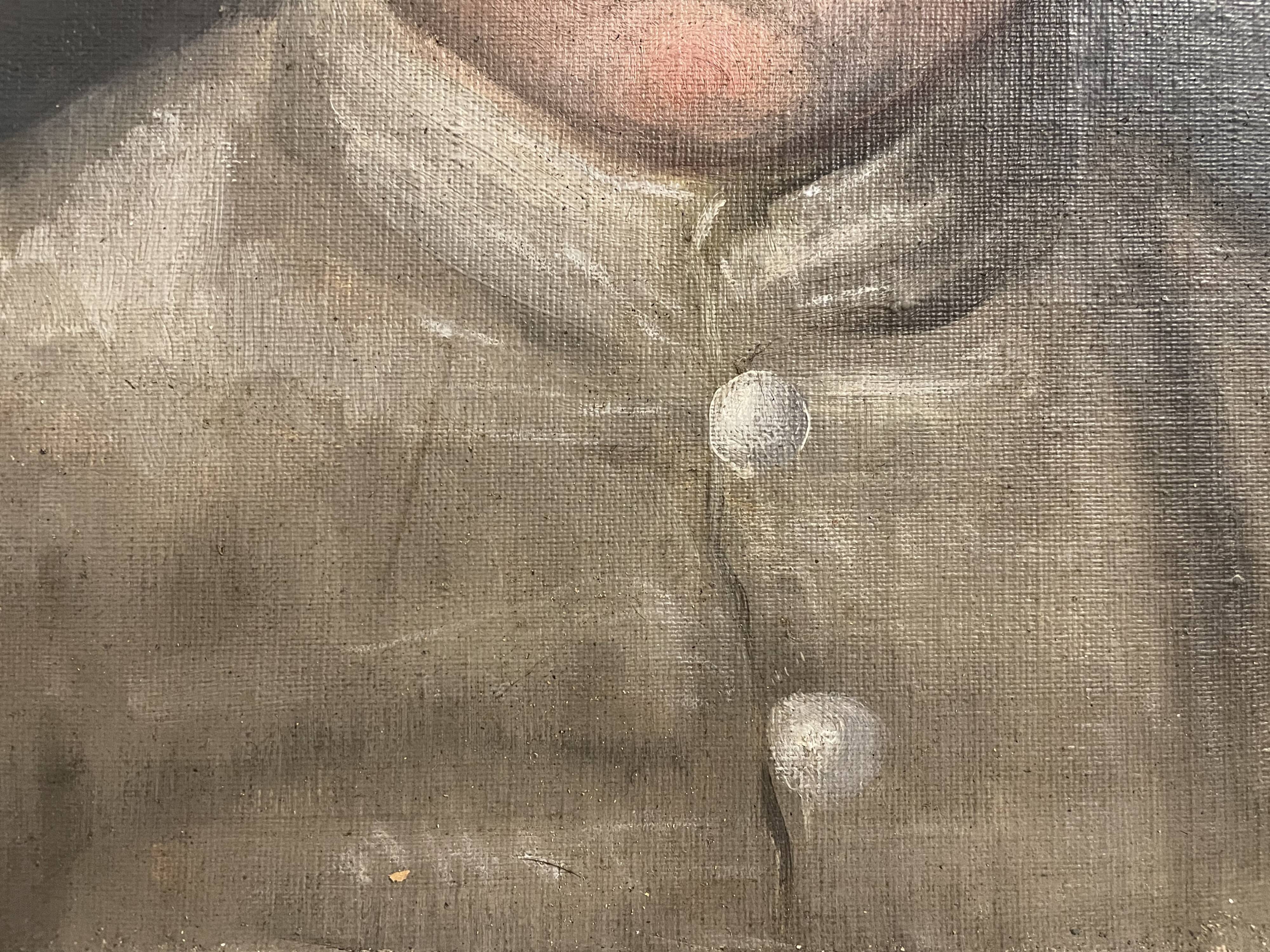 Painting XIXth, portrait of a young boy