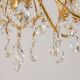 Large flower-shaped chandelier in gilded brass by Palwa, Germany, 1970s.