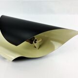 Black coiled metal spiral sconce 1960