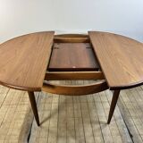 G-PLAN round teak table with butterfly extension, 1960s