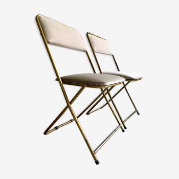 Restored vintage folding chairs
