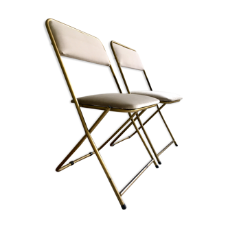 Restored vintage folding chairs