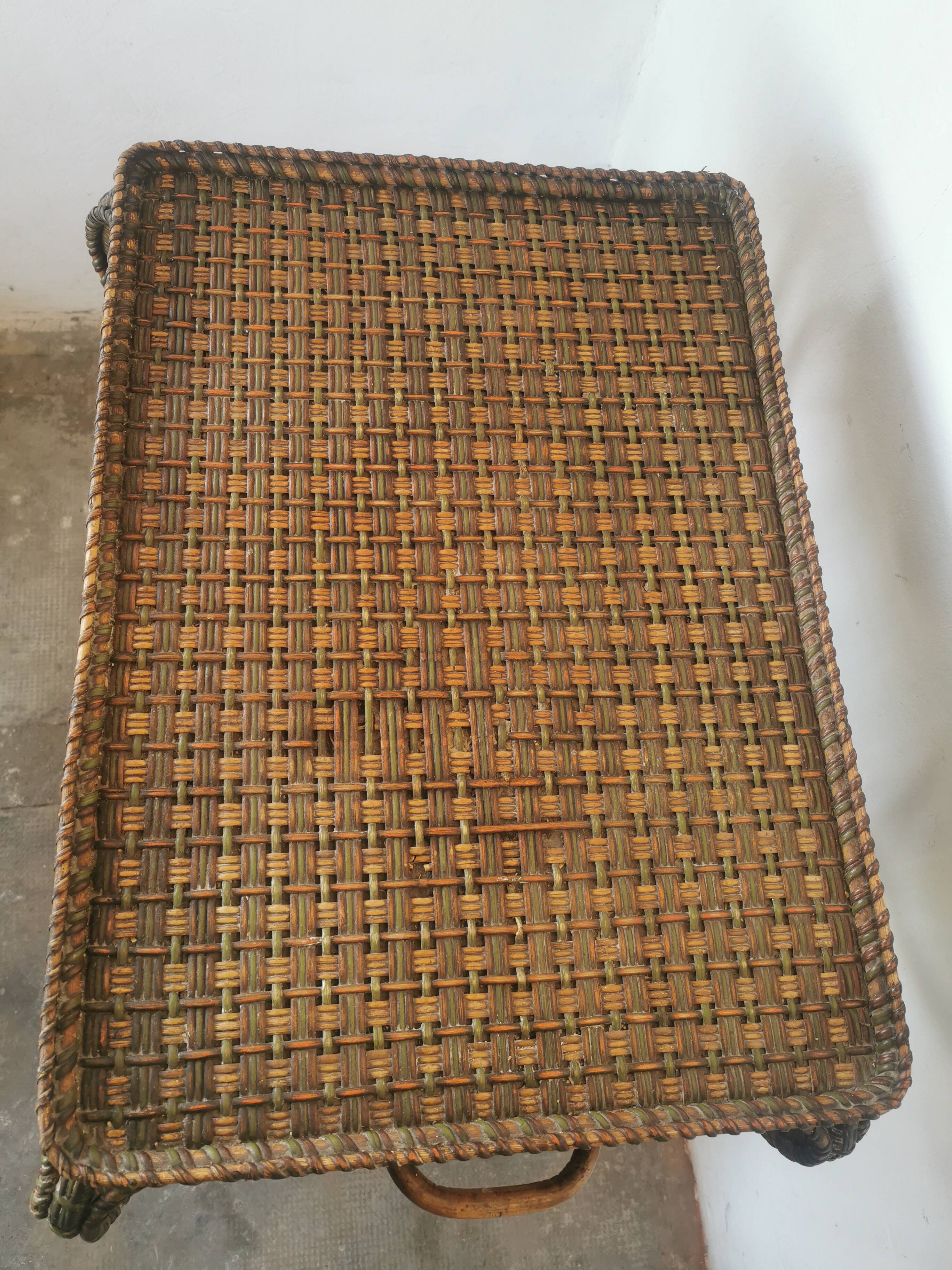 Perret and Vibert rattan serving trolley