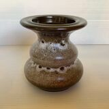Ceramic candle holder brown white black