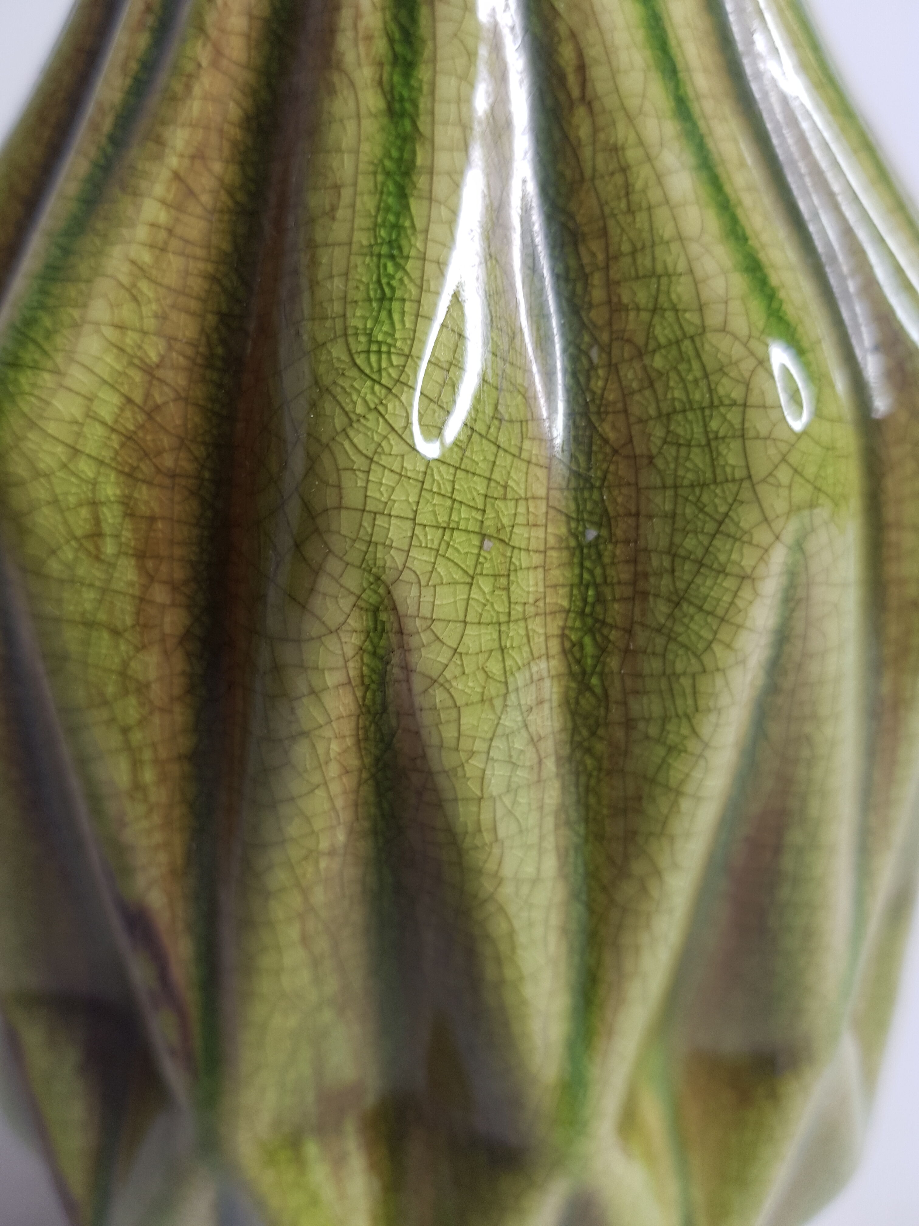 Vintage origami soliflore vase 26 cm