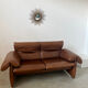 Vintage sofa 2 places leather camel design de sede ds-1023