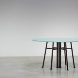 German avant-garde geometric round dining table 1980
