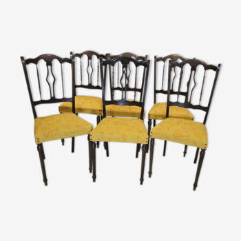 Set of 6 chairs in beech of Italian style