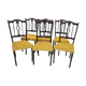 Ensemble de 6 chaises en hêtre de style italien