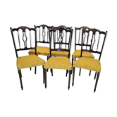 Set of 6 chairs in beech of Italian style
