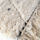 Moroccan berber carpet blessed ouarain ecru with black polka dots and diamonds engraved 150x102cm