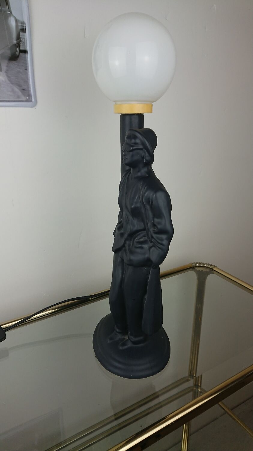 Black ceramic lamp for women, floor lamp