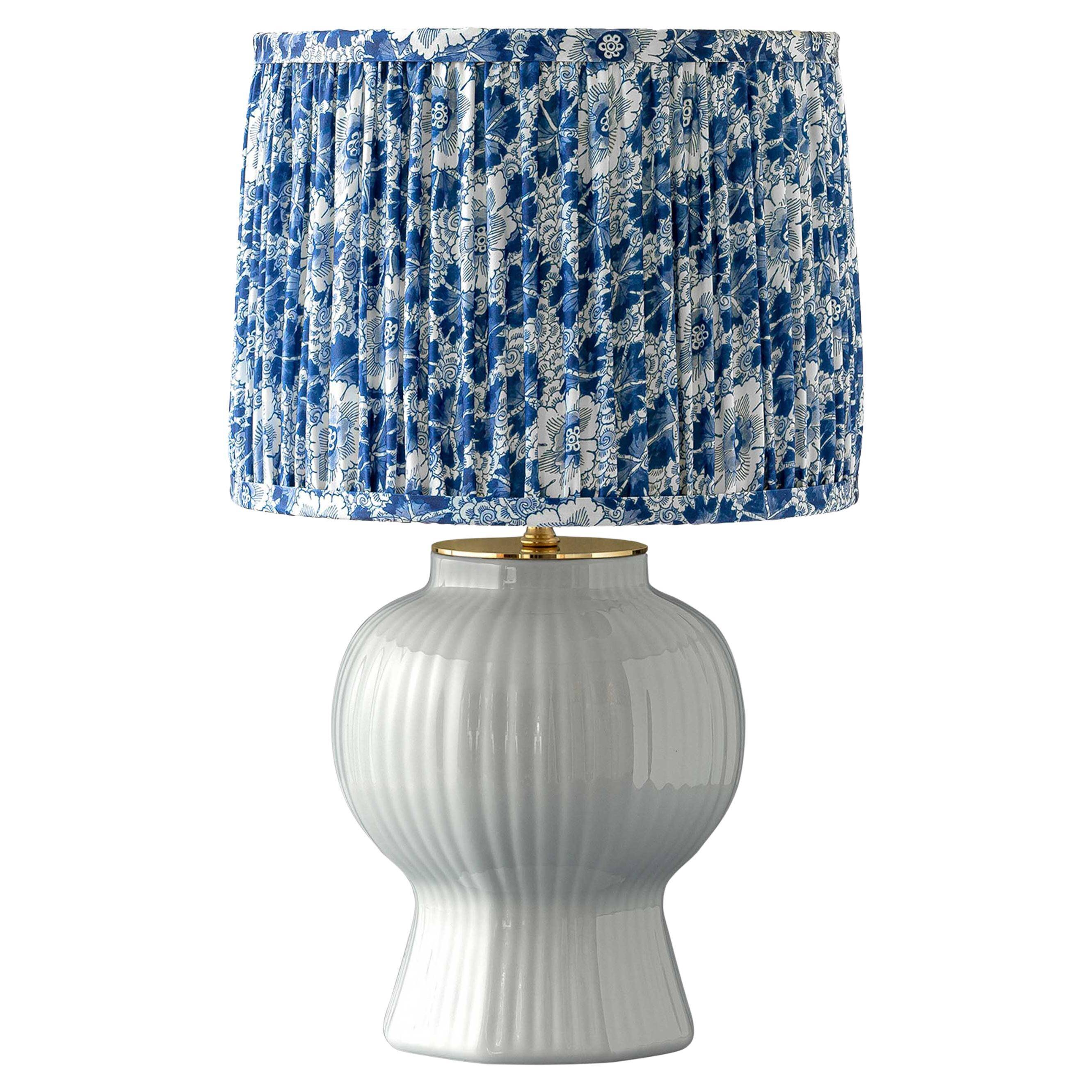 Royal Delft blue and white ceramic table lamp, handmade in the Netherlands, made to order.