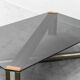 Vintage smoked glass and brass coffee table, 1970s modernism