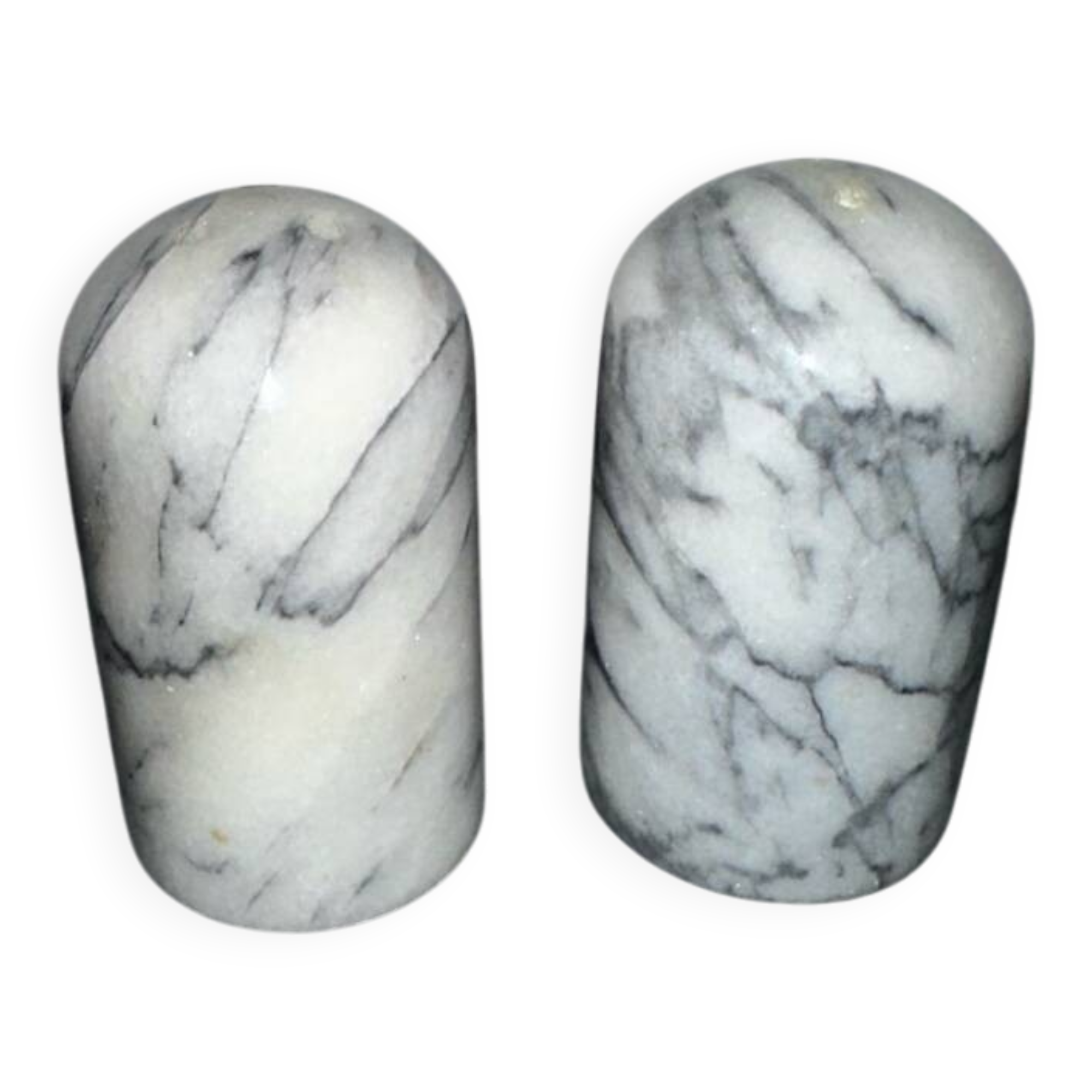 Salière et poivrière en marbre de Crrare