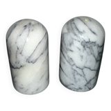 Salière et poivrière en marbre de Crrare
