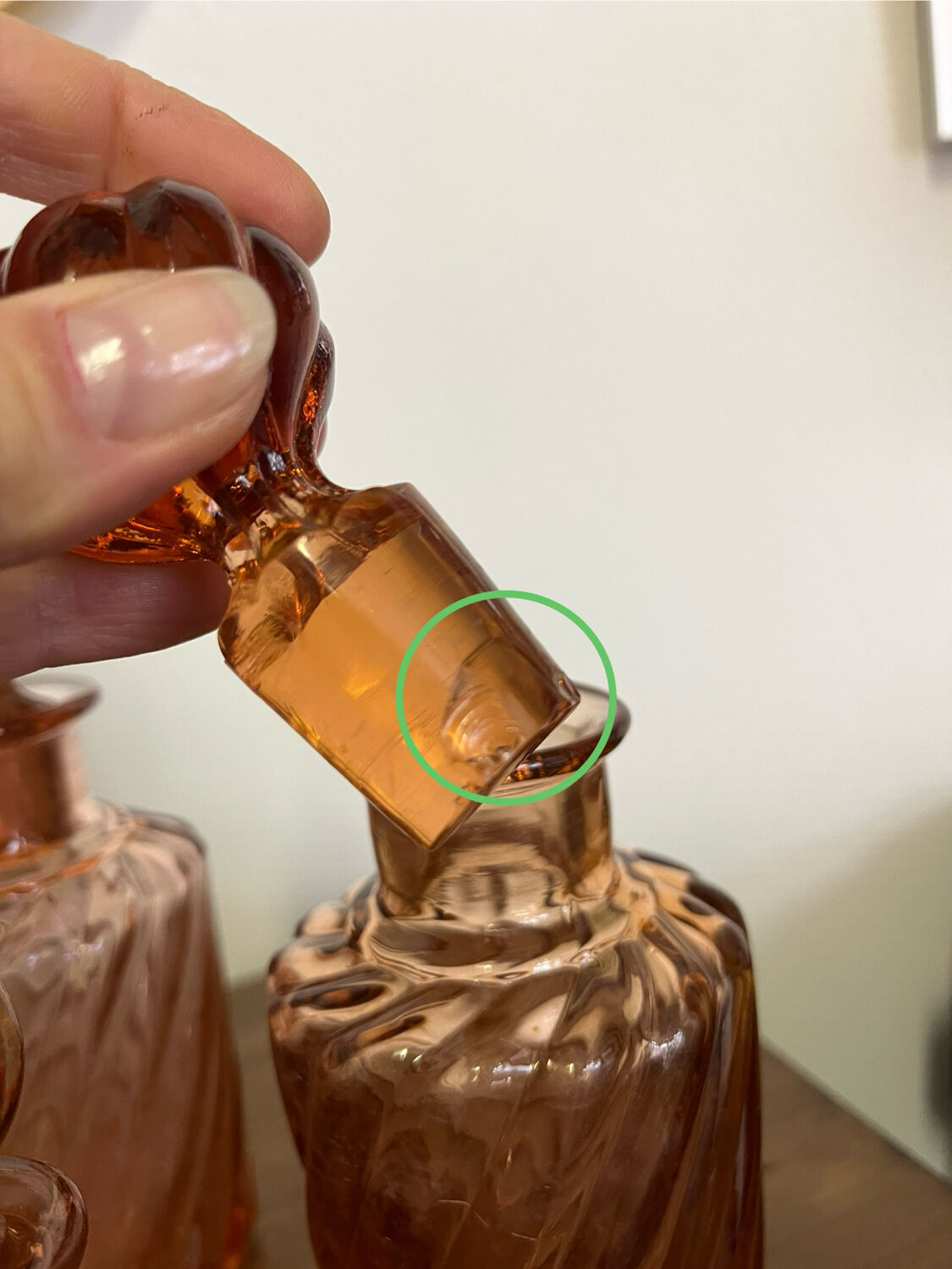 Set of 3 toilet garniture flacons from the late 19th century.