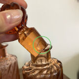 Set of 3 toilet garniture flacons from the late 19th century.