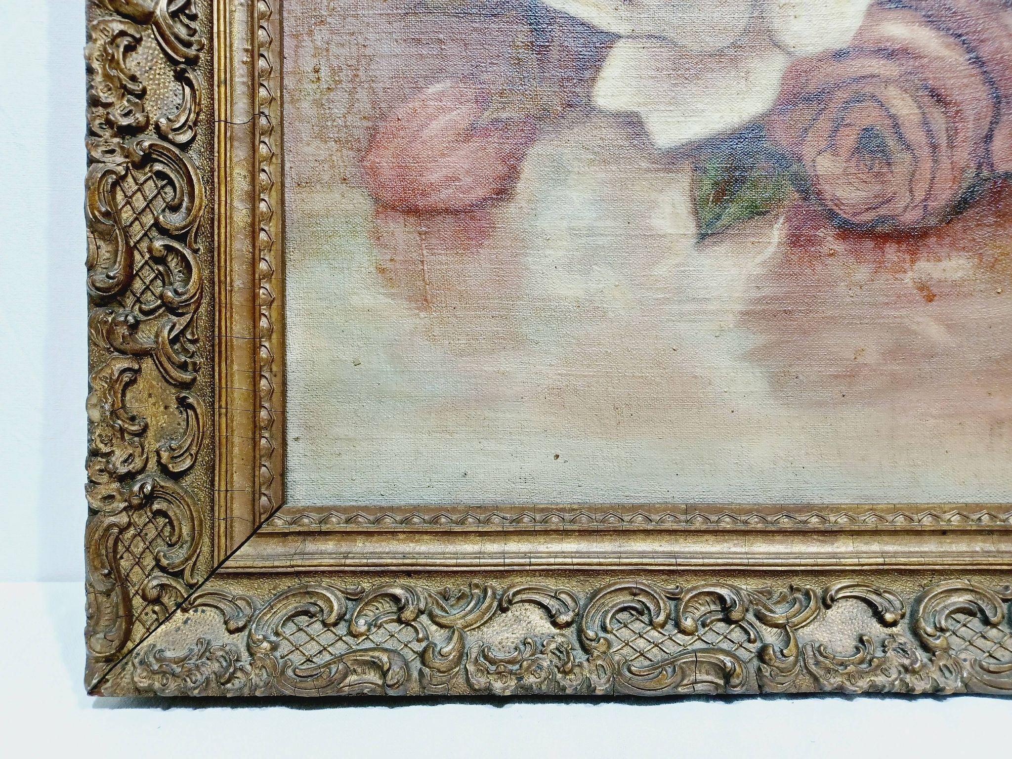 H. Schlehuher -  Huile Sur Toile « Bouquet de roses »