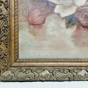 H. Schlehuher -  Huile Sur Toile « Bouquet de roses »