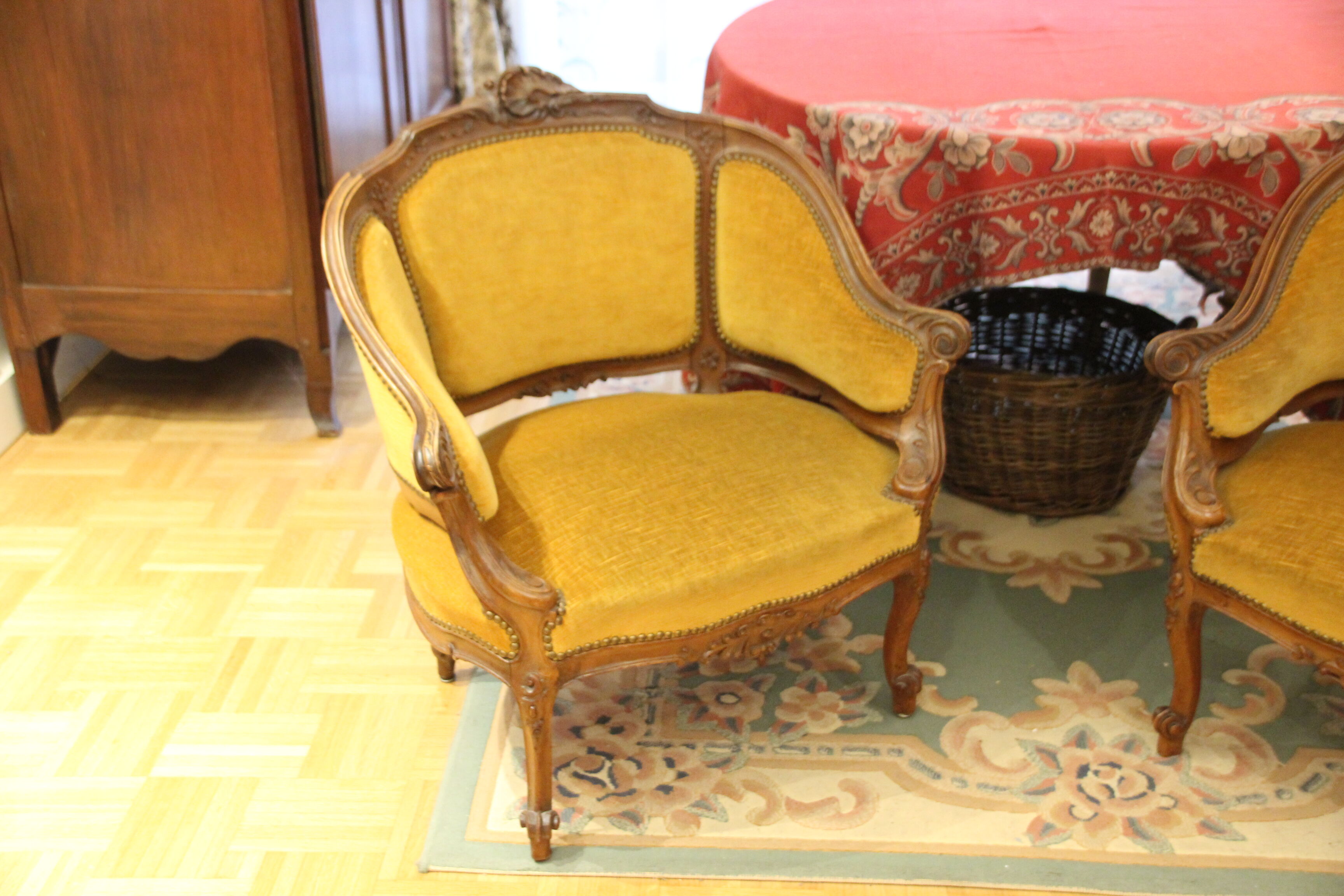 Paire de fauteuils bergères