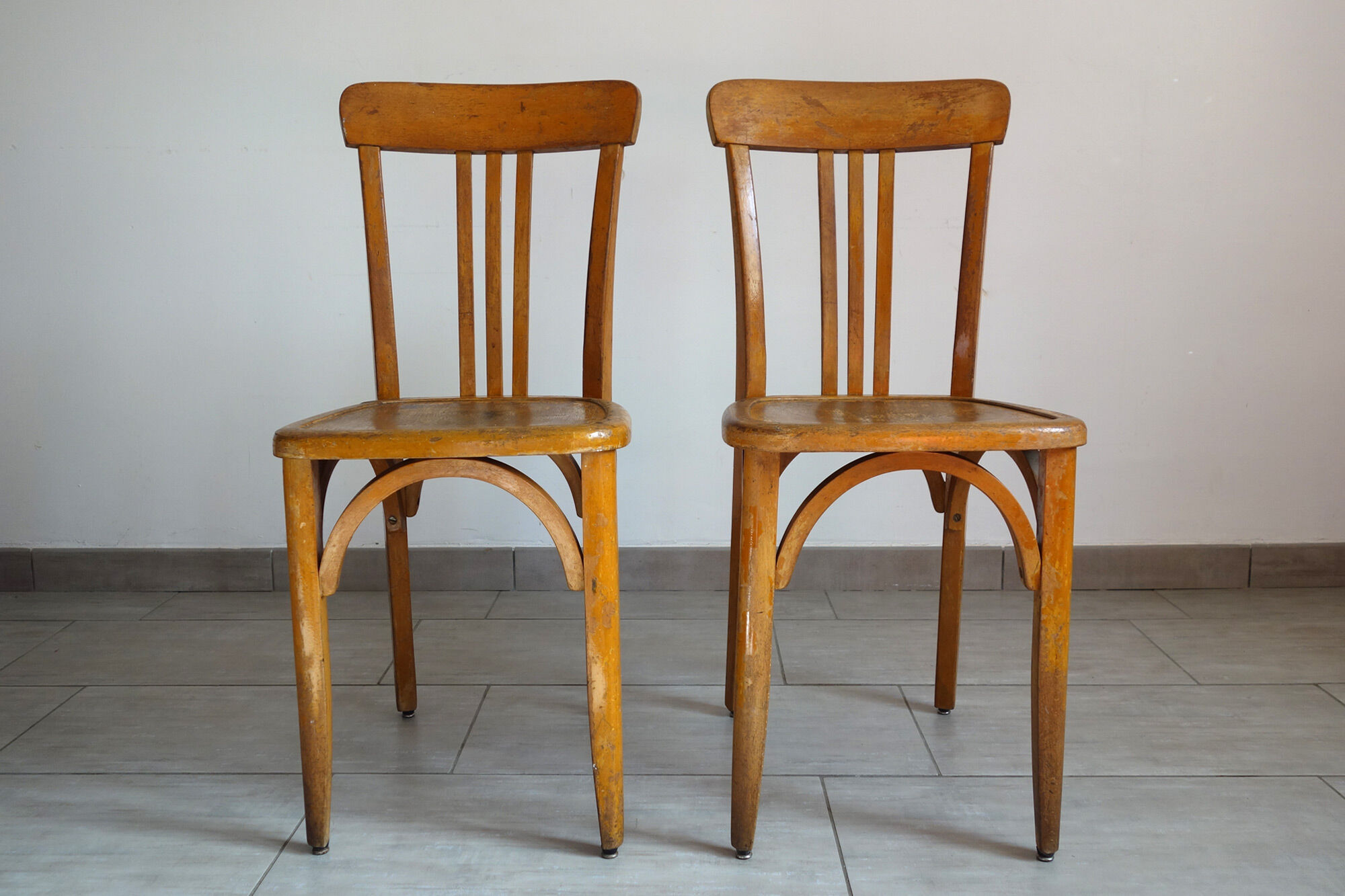 Pair of bistro chairs Stella 50s