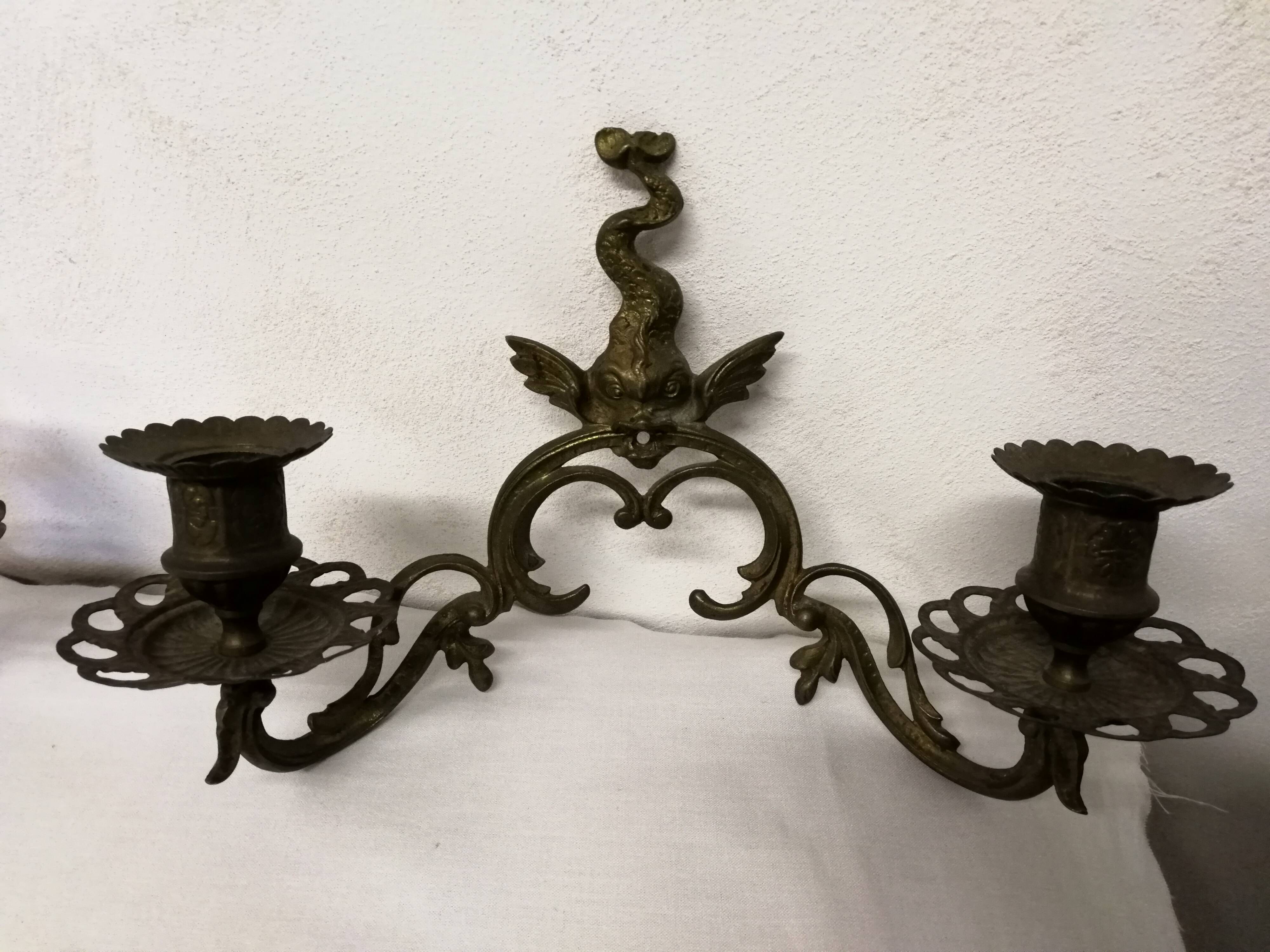 Appliques Bougeoirs En Bronze