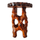Biomorphic stool in carved wood – Vintage organic work from the 1960s.