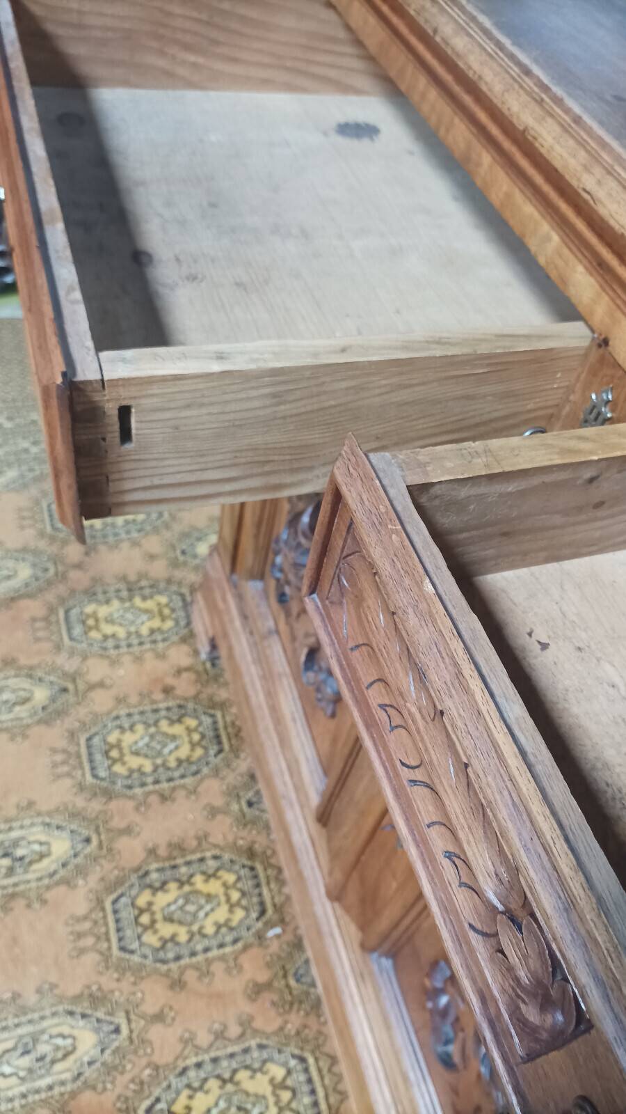 19th-century walnut Saint Hubert buffet