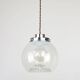 Mid-century italian chrome and murano glass pendant lamp