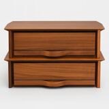 Pair of wall-mounted bedside tables, produced by Permanente Mobili Cantù, ver.