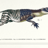 Lithography engraving vintage chimeras - 1850