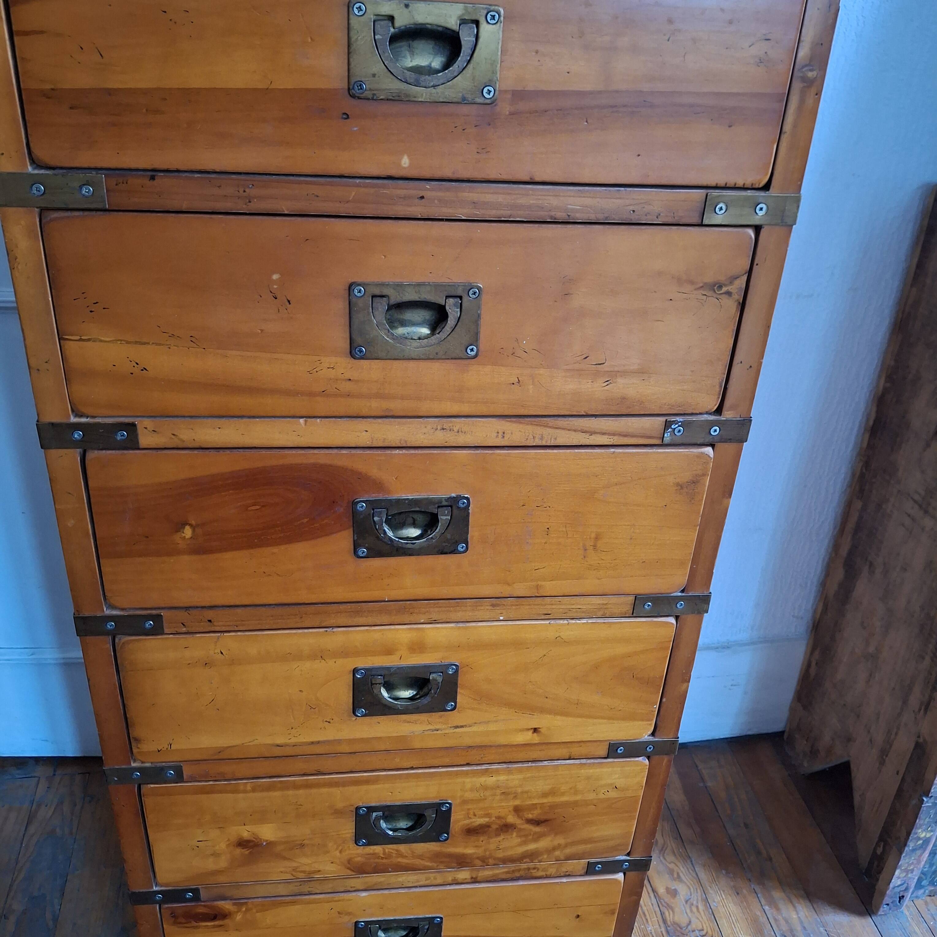 Nautical style chest of drawers.