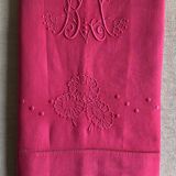 Antique Linen and Cotton Sheet Fuchsia