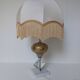 Lampe cristal taillé à la main et marbre blanc 57 cm