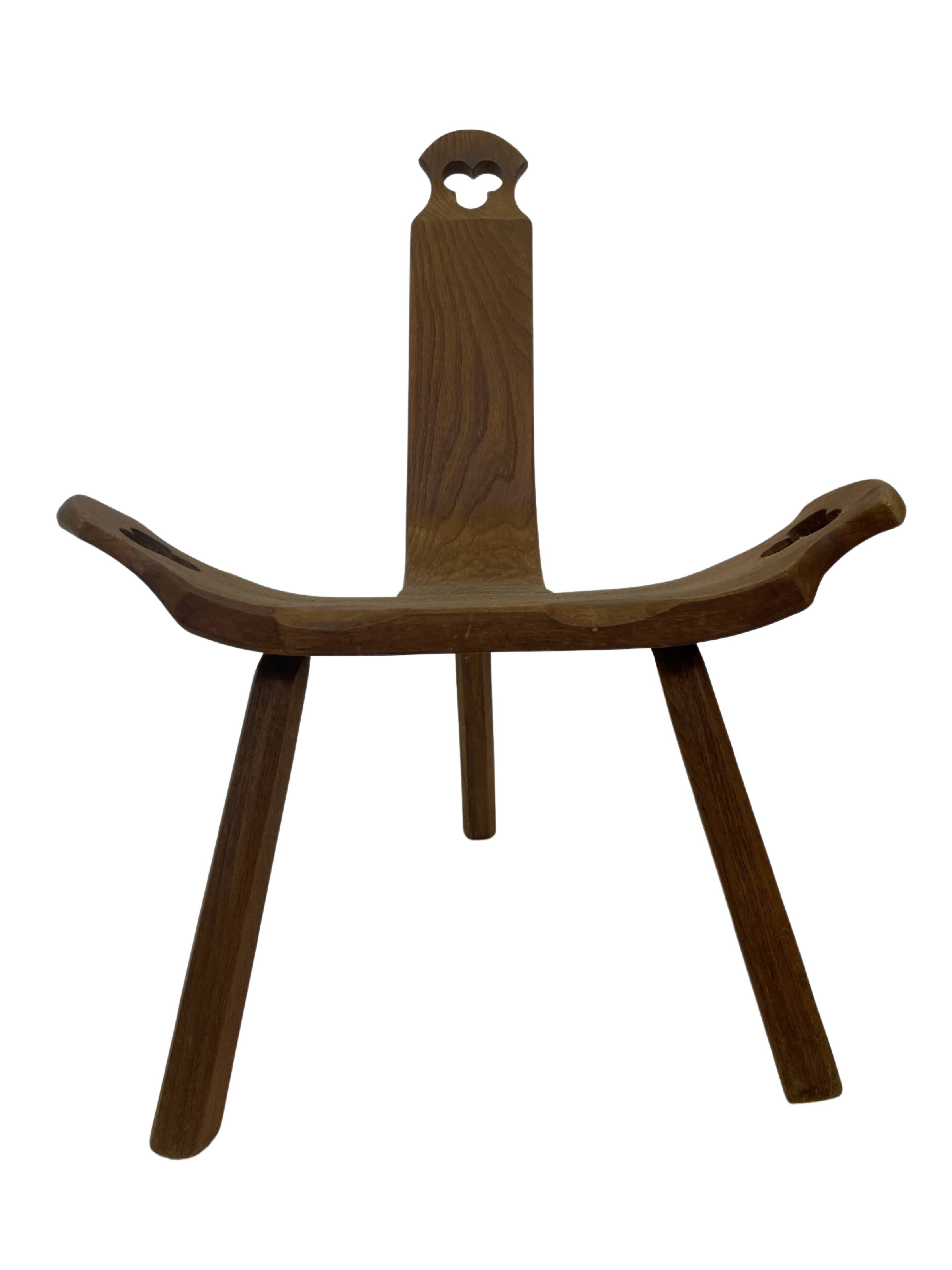 Vintage Spanish chair  stool brutalist design