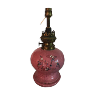 Pied de lampe céramique rose