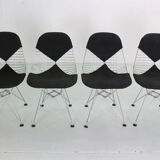 "DKR-2" Set of 4 Wire Chairs 'Bikini' by Eames for Herman Miller, 1960